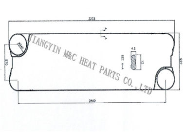 Anti Rust Tranter Heat Exchanger Gaskets GF276 Stainless Steel 316L