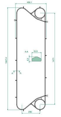 Api Schmidt Sigma 66 M66 Model Plate Heat Exchanger Gasket  For Water Heating