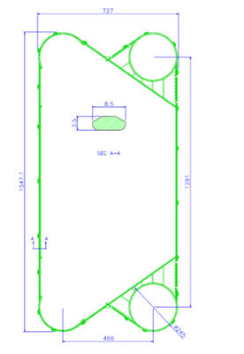Apv J092 Plate Heat Exchanger Gaskets For Chemical Process